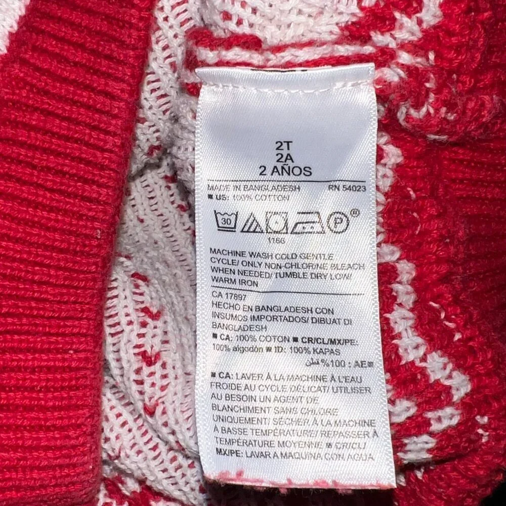 Set of 2 Old Navy Girl's Fair Isle Raglan Pullover Sweaters Size 2T - Picture 3 of 8